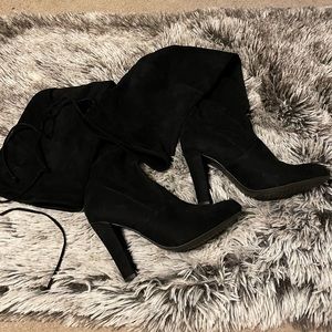 Black thigh high boots Steven Madden Size 6.5